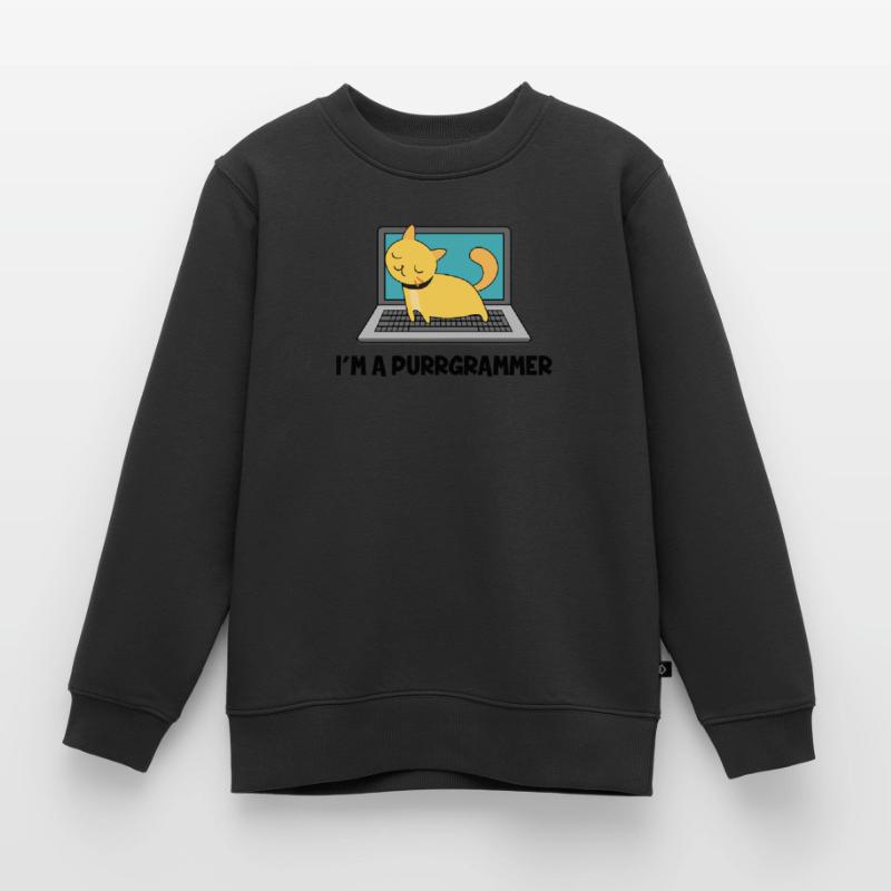Cat Programmer Fur Computer Nerd Gift Kids Premium Organic Sweatshirt