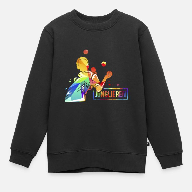 Jonglieren Arbeit - Kinder Premium Organic Sweatshirt - Schwarz