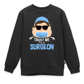 Chirurgien médecin - Sweat Premium enfant bio - noir - Devant - AI Model Kid Female (0cm)