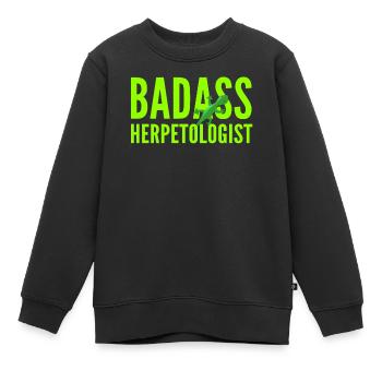 Herpetologie Zoologie Zoologe Geschenk - Kinder Premium Organic Sweatshirt - Schwarz - Vorne - AI Model Kid Female (0cm)