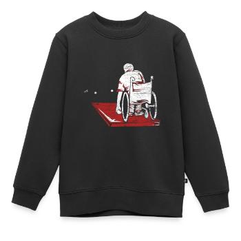 Boccia Rollstuhl Athlet - Kinder Premium Organic Sweatshirt - Schwarz - Vorne - AI Model Kid Female (0cm)