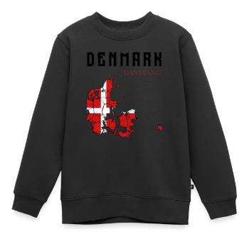 Danemark contour contour contour Copenhague cadeau - Sweat Premium enfant bio - noir - Devant - AI Model Kid Female (0cm)