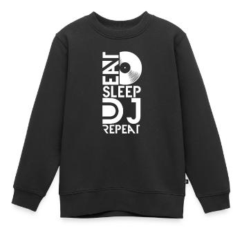 DJ Disc Jockey Discjockey DJ Party DJ - Kinder Premium Organic Sweatshirt - Schwarz - Vorne - AI Model Kid Female (0cm)