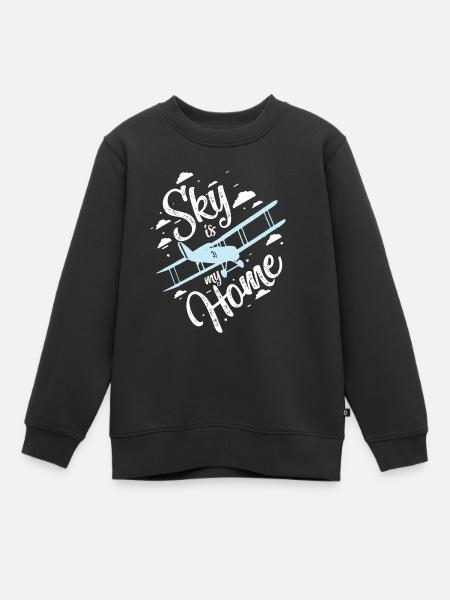 sky is my home - Kinder Premium Organic Sweatshirt - Schwarz