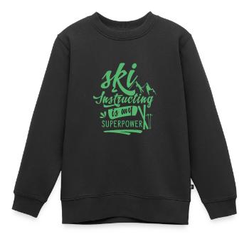 Skilehrerin Skilehrer Skiclub Ski Instructor Ski - Kids Premium Organic Sweatshirt - black - Front - AI Model Kid Female (0cm)