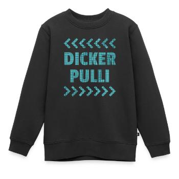 DICKER PULLI - Kinder Premium Organic Sweatshirt - Schwarz - Vorne - AI Model Kid Female (0cm)