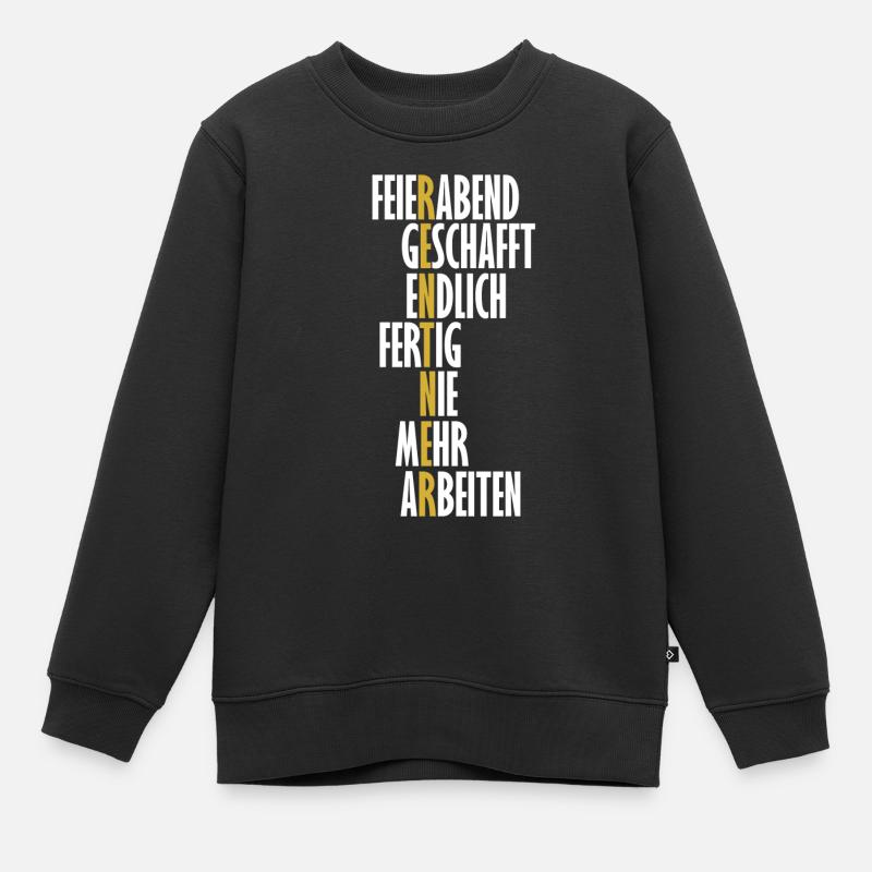 Ruhestand - Kinder Premium Organic Sweatshirt - Schwarz