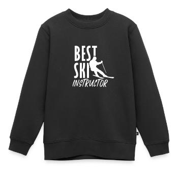 Moniteurs de ski - Sweat Premium enfant bio - noir - Devant - AI Model Kid Female (0cm)