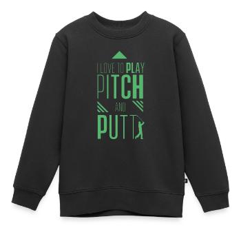 Pitching Pitch et Putt Pitch & Putt Golf Putter - Sweat Premium enfant bio - noir - Devant - AI Model Kid Female (0cm)