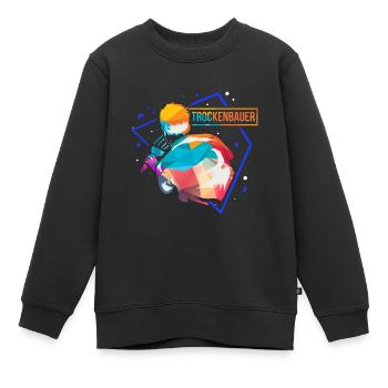 Trockenbauer Polygon - Kinder Premium Organic Sweatshirt - Schwarz - Vorne - AI Model Kid Female (0cm)