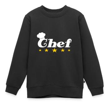 Chefkoch - Kinder Premium Organic Sweatshirt - Schwarz - Vorne - AI Model Kid Female (0cm)