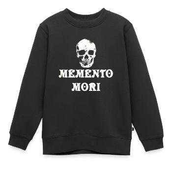 Memento Mori Totenkopf Totenschädel Gothic - Kinder Premium Organic Sweatshirt - Schwarz - Vorne - AI Model Kid Female (0cm)