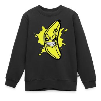 Angry banana - Kinder Premium Organic Sweatshirt - Schwarz - Vorne - AI Model Kid Female (0cm)