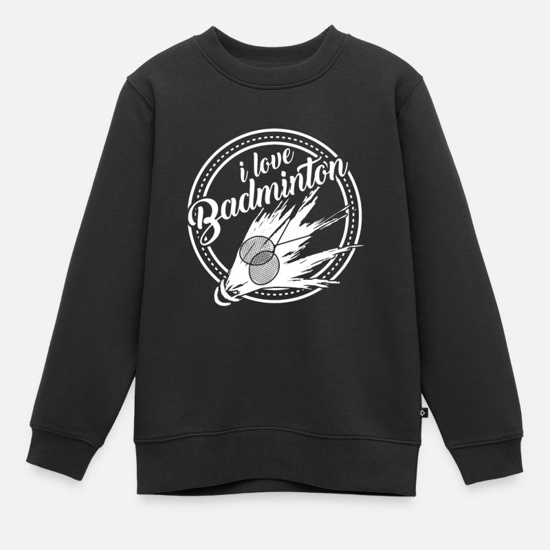 Badminton - Kinder Premium Organic Sweatshirt - Schwarz