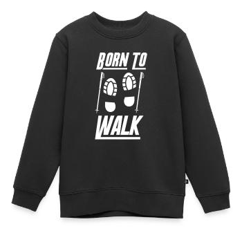 Nordic Walking Born to Walk - Kids Premium Organic Sweatshirt - black - Front - AI Model Kid Female (0cm)