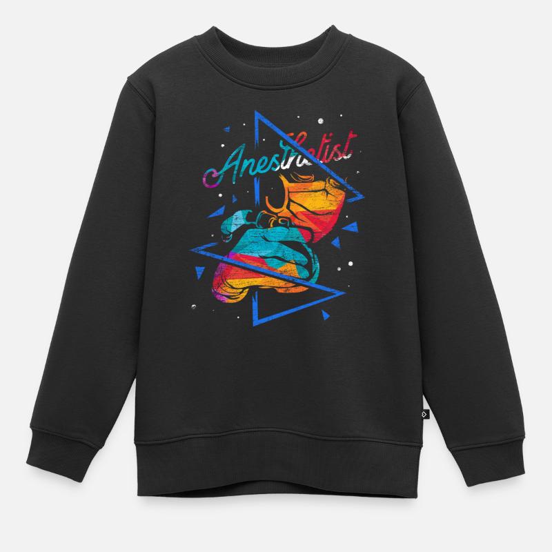 Anesthésiste en polygone - Sweat Premium enfant bio - noir