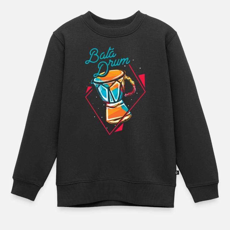 Bata-Trommel Polygon - Kinder Premium Organic Sweatshirt - Schwarz