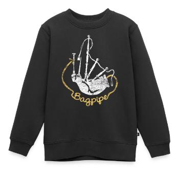 Dudelsack - Kinder Premium Organic Sweatshirt - Schwarz - Vorne - AI Model Kid Female (0cm)