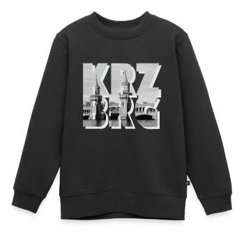 Kreuzberg - Kinder Premium Organic Sweatshirt - Schwarz - Vorne - AI Model Kid Female (0cm)