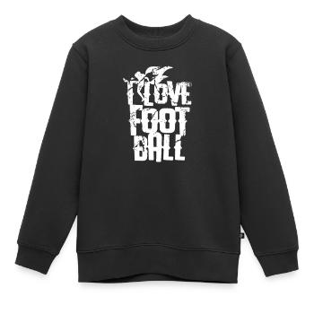 Football américain - Sweat Premium enfant bio - noir - Devant - AI Model Kid Female (0cm)