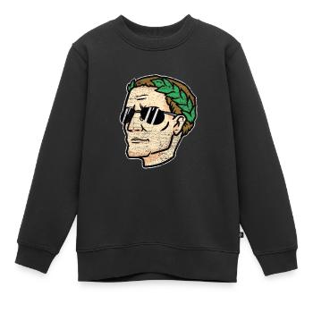 Julius Ceasar Geschenk - Kinder Premium Organic Sweatshirt - Schwarz - Vorne - AI Model Kid Female (0cm)