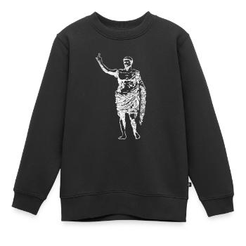 Julius Ceasar Geschenk - Kinder Premium Organic Sweatshirt - Schwarz - Vorne - AI Model Kid Female (0cm)