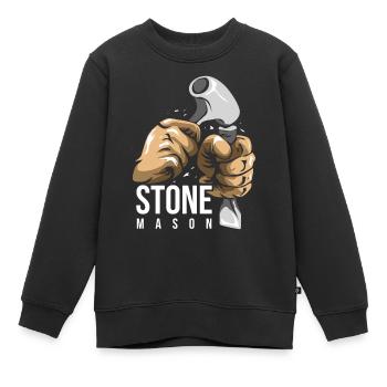 tailleur de pierre - Sweat Premium enfant bio - noir - Devant - AI Model Kid Female (0cm)