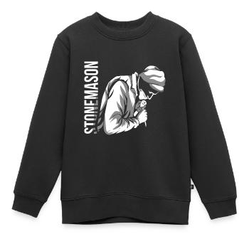 tailleur de pierre - Sweat Premium enfant bio - noir - Devant - AI Model Kid Female (0cm)