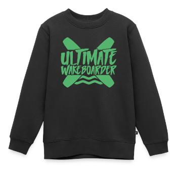 Wakeboard wakeboard wakeboard de wakeboard de la corde - Sweat Premium enfant bio - noir - Devant - AI Model Kid Female (0cm)