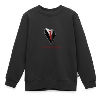Eleganter Anzug mit Krawatte Motiv - Kinder Premium Organic Sweatshirt - Schwarz - Vorne - AI Model Kid Female (0cm)