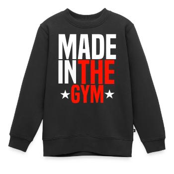 Gym - Kinder Premium Organic Sweatshirt - Schwarz - Vorne - AI Model Kid Female (0cm)