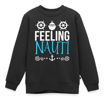 Boot - Kinder Premium Organic Sweatshirt - Schwarz - Vorne - AI Model Kid Female (0cm)