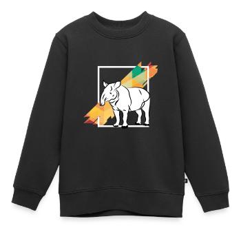 Tapir - Sweat Premium enfant bio - noir - Devant - AI Model Kid Female (0cm)