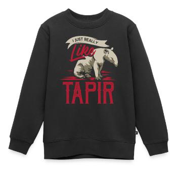 tapirs - Sweat Premium enfant bio - noir - Devant - AI Model Kid Female (0cm)