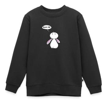 Lapin Lapin BD Hug Me - Sweat Premium enfant bio - noir - Devant - AI Model Kid Female (0cm)