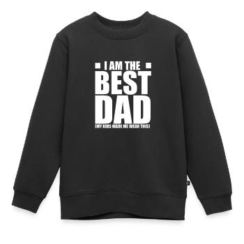 Fête des pères Fête des Pères Fête des Pères - Sweat Premium enfant bio - noir - Devant - AI Model Kid Female (0cm)