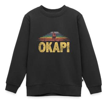 Okapi Geschenk - Kinder Premium Organic Sweatshirt - Schwarz - Vorne - AI Model Kid Female (0cm)