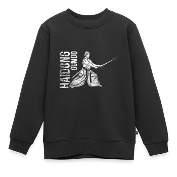 Haidong Gumdo Geschenk - Kinder Premium Organic Sweatshirt - Schwarz - Vorne - AI Model Kid Female (0cm)