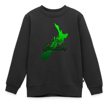 Neuseeland Welt - Kinder Premium Organic Sweatshirt - Schwarz - Vorne - AI Model Kid Female (0cm)