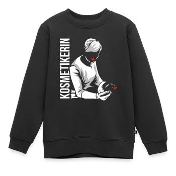 Kosmetikerin - Kinder Premium Organic Sweatshirt - Schwarz - Vorne - AI Model Kid Female (0cm)