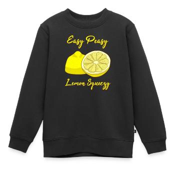 citron - Sweat Premium enfant bio - noir - Devant - AI Model Kid Female (0cm)