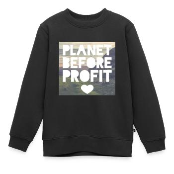 Umweltschützer - Kinder Premium Organic Sweatshirt - Schwarz - Vorne - AI Model Kid Female (0cm)