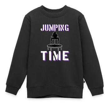Jumping Trampolin Jumpen Jumpstyle Jump Fitness - Kinder Premium Organic Sweatshirt - Schwarz - Vorne - AI Model Kid Female (0cm)