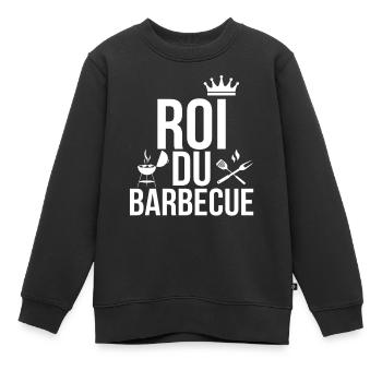 Grillen Grillmeister Gartenparty Grillparty Garten - Kinder Premium Organic Sweatshirt - Schwarz - Vorne - AI Model Kid Female (0cm)