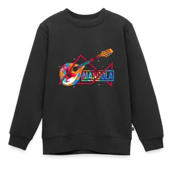 Mandola Polygon - Kinder Premium Organic Sweatshirt - Schwarz - Vorne - AI Model Kid Female (0cm)