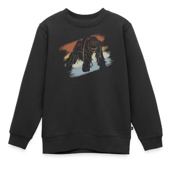 Orang Utan - Kinder Premium Organic Sweatshirt - Schwarz - Vorne - AI Model Kid Female (0cm)