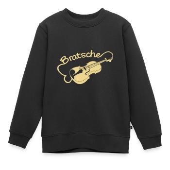alto - Sweat Premium enfant bio - noir - Devant - AI Model Kid Female (0cm)
