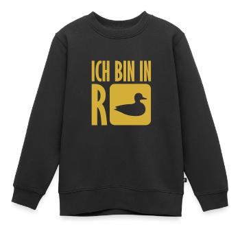 Rente - Kinder Premium Organic Sweatshirt - Schwarz - Vorne - AI Model Kid Female (0cm)