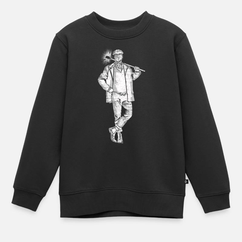 ramoneur - Sweat Premium enfant bio - noir