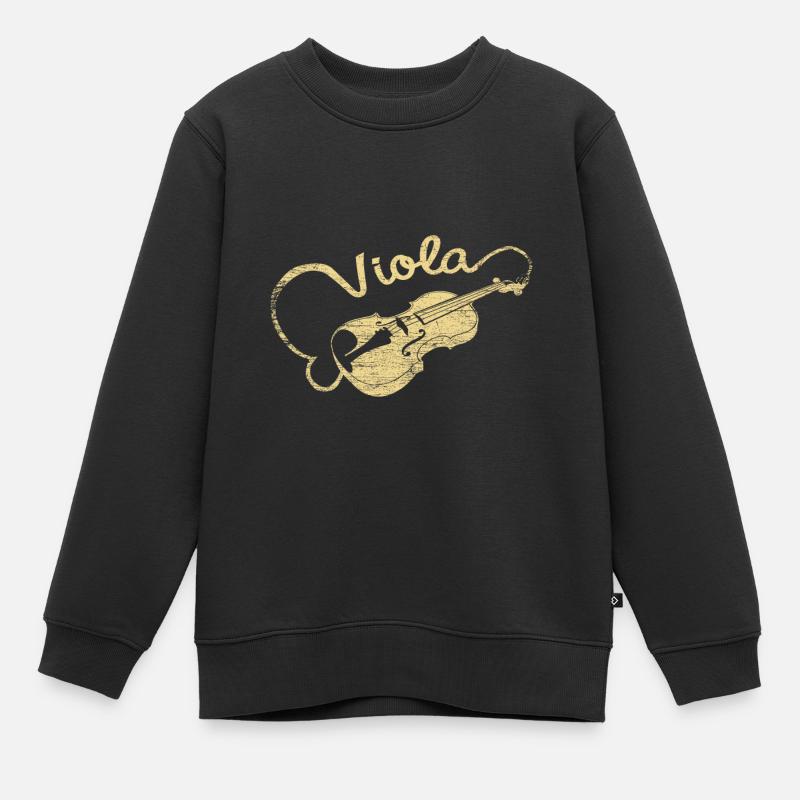 Bratsche - Kinder Premium Organic Sweatshirt - Schwarz